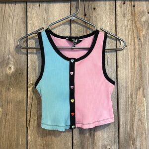 HELL BUNNY Pastel Multicolored CropTop - Women’s Size M